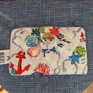 Vera Bradley Nautical Print Wallet - Red, Blue, Green
